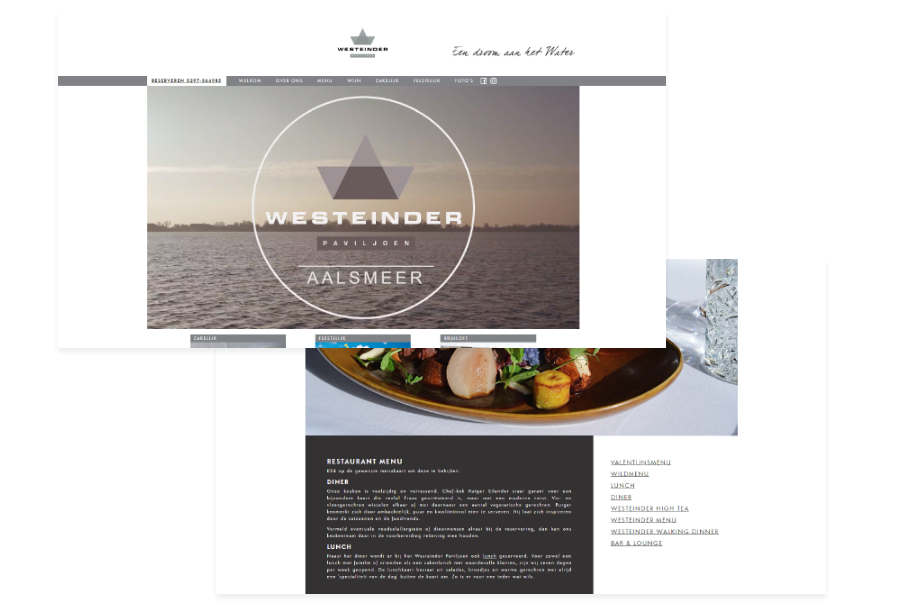 Goed webdesign westeinder paviljoen