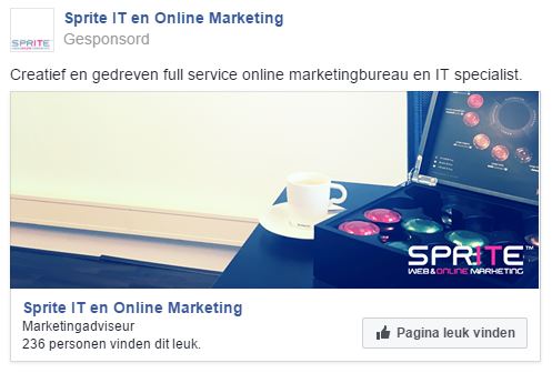 page like advertentie